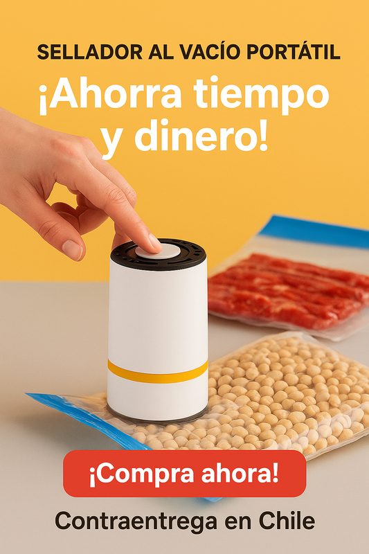 📦 Sellador al Vacío Portátil Premium, ¡Conserva tus alimentos frescos hasta 5 veces más!