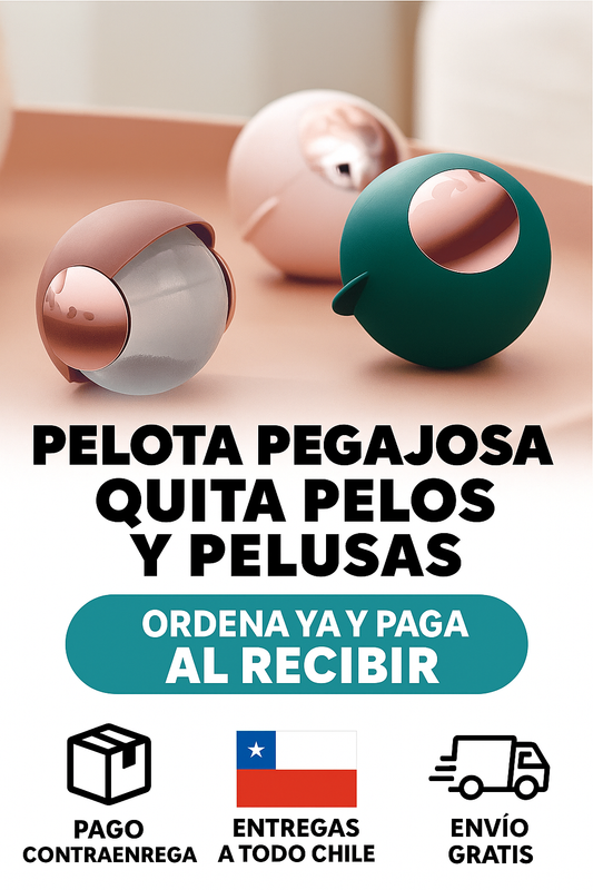 Pelota Pegajosa Quitapelos y Pelusas